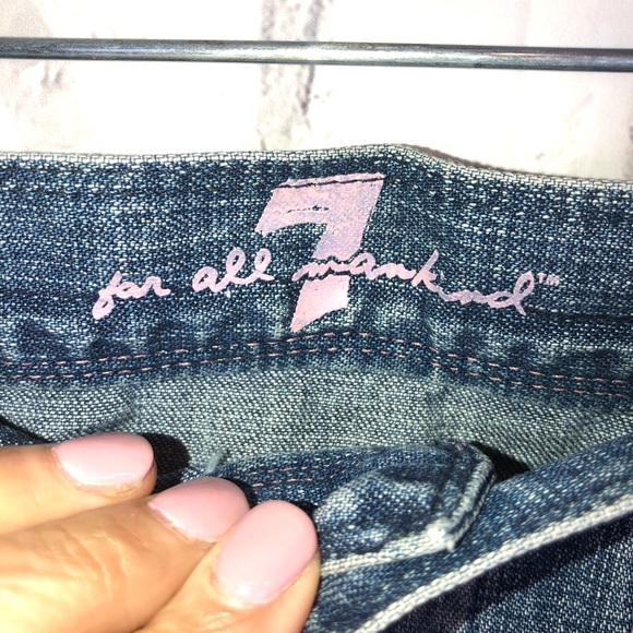 7 for all man kind mini jean skirt size 29 - Picture 5 of 6